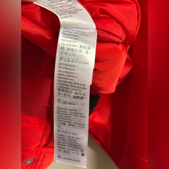 Levi’s Gold Tab Redwood Tech Baseball Jacket Women’s XL Oversized Red Bomber - Picture 8 of 11